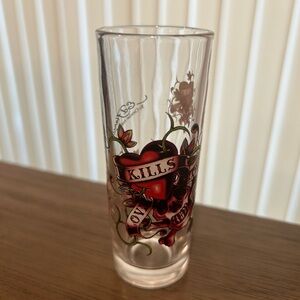 Ed Hardy Love Kills Tall Shot Glass